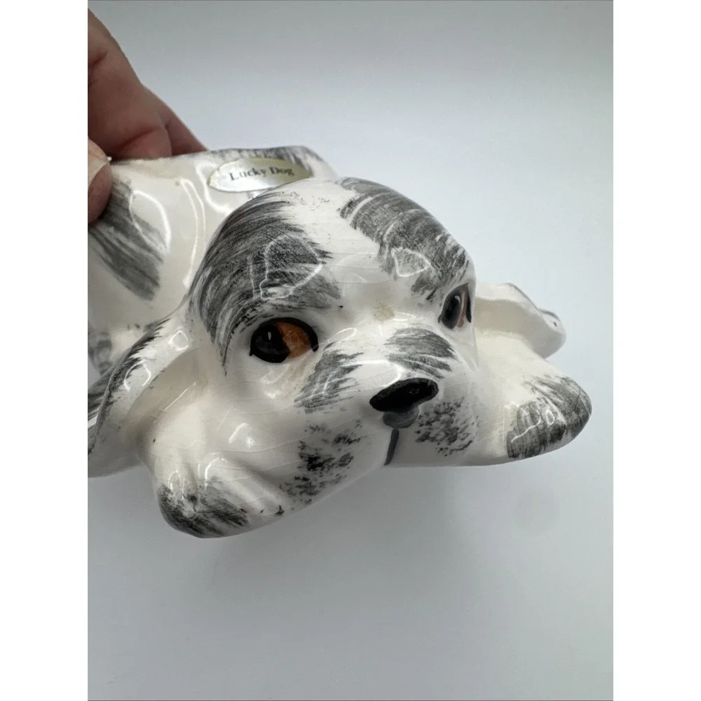 Vintage 50s Puppy Dog Figurine Planter Goldammer Ceramics California Pottery